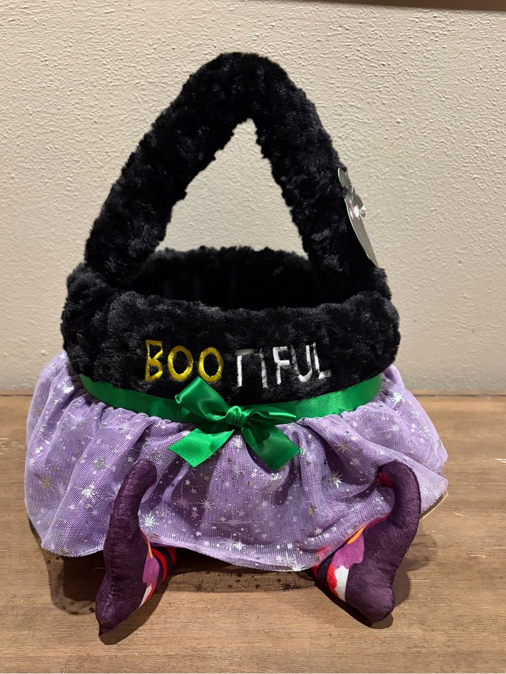Kids 'BOOtiful' Black & Purple Halloween Trick-or-Treat Basket